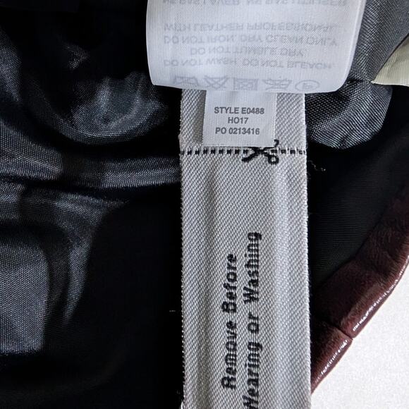 Madewell Washed Leather Motorcycle Jacket Size XS Cabernet Wine Preowned - Picture 9 of 14